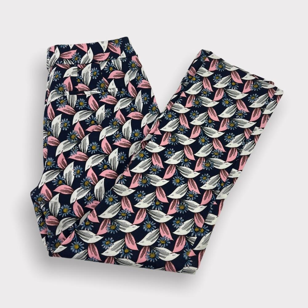 Boden Richmond Floral Crop Pants WM454 Size 6 Petite - Picture 3 of 9